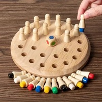 Vente flash - Jouets éducatifs pour enfants - Échecs - Tablette éducative parent-enfant - Échecs en bois pour la mémoire