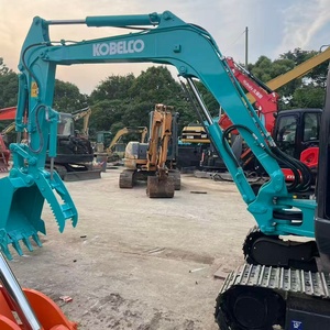 Kobelco <b>Mini</b> Excavator Track Type Blue Black Color Used Construction Equipment - Product Image 6