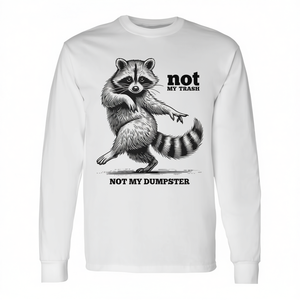 Camiseta de manga larga con meme de Raccoon Dancing Not My Trash Not My Dumpster - Product Image 2