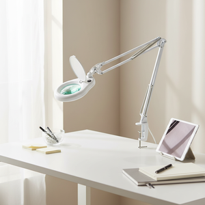Adjustable Arm LED Magnifying Lamp <b>Clamp</b>-on <b>Light</b> for Soldering Jewelry Repair and Close Work - Product Image 1