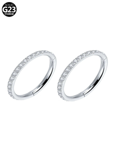 रोमांटिक जिरकॉन सेगमेंट में नाक की अंगूठी सेप्टम रिंग टाइटेनियम हूप ईयररिंग्स लड़कियों के लिए डेथ लेलिक्स बॉडी भेदी गहने - Product Image 4