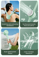 Brosse corporelle exfoliante électrique en gros pour la douche, brosse à dos double poignée interchangeable, prix usine