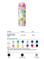 Bouteille Isotherme en Acier Inoxydable 24oz avec Couvercle à Rabat, Motif Méditerranéen, pour Vacances à l'Île, Vente en Gros, Personnalisation OEM