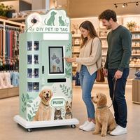 Máquina Expendedora de Etiquetas de Identificación para Mascotas con Grabado Láser, Personalizadora de Etiquetas con Nombre para Perros y Gatos, Autoservicio Inteligente