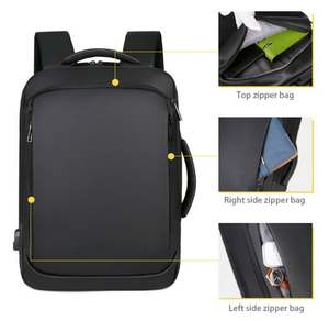 High Quality Custom 15.6 Inch Laptop <b>Backpack</b> Durable Large-Capacity Nylon Rucksack Waterproof Felt Business Travel Shoulder Bag - Product Image 3