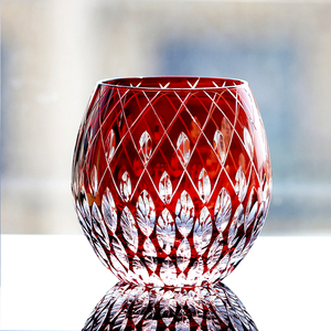 Verre à whisky et brandy de luxe, style bohème japonais, en forme d'œuf, coloré, fait main, 330 ml, pour boissons froides, modèle Old Fashioned - Product Image 1