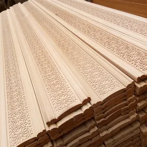 Acanthus Tradisional Ukiran Tangan Cetakan Mebel Crown Trim Molding