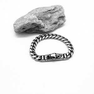 Stainless Steel Cuban Chain Bracelet with Octopus Engraved Clasp Gothic Viking Style Rugged Jewelry <b>for</b> <b>Men</b> Daily Wear - Product Image 3