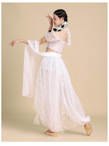 Disfraz de Danza del Vientre de <span class=keywords><strong>Bollywood</strong></span> Indio con Mariposa 3D Blanca Pura para Mujer, Estilo Princesa Jasmine - Product Image 5