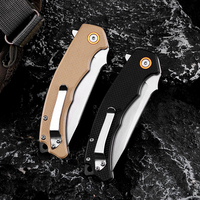 Couteau pliant de camping multifonctionnel en acier D2 de qualité industrielle OEM en gros avec manche G10