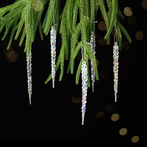 High-grade Transparent <b>Crystal</b> Festival Pendant, Deer & Bell Creative Scene Decoration Accessories - Product Image 6