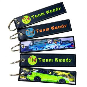 Stock Anime Embroidery Backpack Chaveiro Keychain for Friends Fashion Key <b>Ring</b> Gifts Jet Tag - Product Image 1