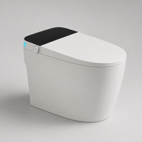 Toilette intelligente avec bidet, buse de nettoyage automatique, siège chauffant, chasse d'eau automatique et télécommande