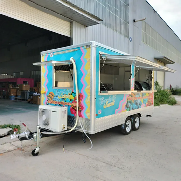 Custom-made pequena caravana comida reboque turco assado carrinho para venda