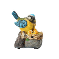 Détecteur de mouvement de jardin décoration animale statue colorée en polyrésine figurine d'oiseau en résine pour jardin cour décoration extérieure