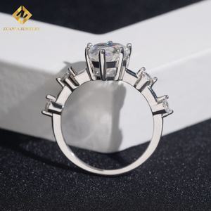 Anillo de Compromiso de Diamante con Corte de Pera, Joyería Fina al por Mayor, Plata de Ley 925, Anillo de Diamante Moissanita GRA VVS para Mujer - Product Image 4