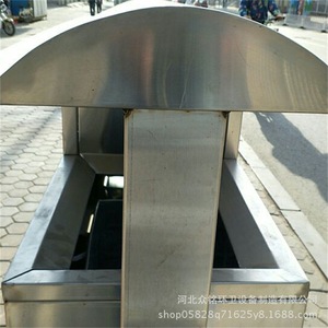ถังขยะสแตนเลสสำหรับใช้งานกลางแจ้ง ขนาด 100x38x100 มม. ทรงสี่เหลี่ยมผืนผ้า สำหรับใช้ในวิลล่าและที่พักอาศัย - Product Image 1
