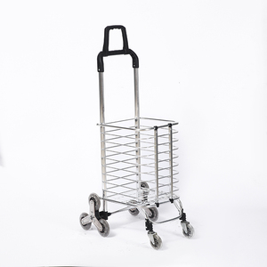 Chariot de courses pliable JK en alliage d'aluminium à 8 roues, chariot de supermarché portable, sac de transport léger, utilisation intérieure et extérieure - Product Image 3