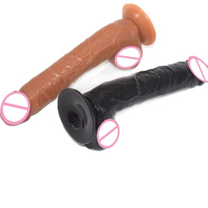 LUUK28cmドロップシッピングプラスチックペニス2層PVC大人のおもちゃ女性のオナニーのための長い薄いディルド - Product Image 3