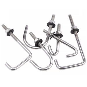 M12 M14 Super Duplex Acero inoxidable SAF 2205 2507 A286 904L 1,4410 L & J tipo gancho base perno de anclaje con tuerca hexagonal DIN529 - Product Image 2