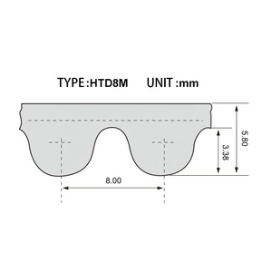 Sables Htd 1120-8M Đồng Bộ Thắt Lưng 140 Răng 8Mm Arc Răng Cao Su Industri Thời Gian Vành Đai Máy Giặt Thắt Lưng - Product Image 3