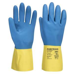 PORTWEST - A801Y4RM Guantelete de látex de Doble Inmersión-GUANTES EAN 5036108324354 - Product Image 1