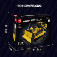 MOULD KING-Bulldozer de voiture technique pour enfant, jeu de briques RC 15084 pièces, jouet cadeau de noël MK3, blocs de construction, 1508