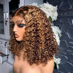 Parrucca Bob Corta Ricci con Onde Acqua, Frontale in Pizzo, <span class=keywords><strong>Capelli</strong></span> Umani, Onde Profonde Sciolte, Bob Frontale, Extension e Parrucche Brasiliane per Donne Nere - Product Image 6