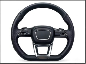 Nuevo Volante de Fibra de Carbono con Tapicería de Cuero, Versión Mejorada, Compatible con <span class=keywords><strong>Audi</strong></span> <span class=keywords><strong>Q2</strong></span>, Q3, Q5 y Q7 - Product Image 3