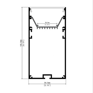 54mm & 105mm tùy chỉnh vuông LED dải ánh sáng cho văn phòng trong nhà lối đi hành lang chiếu sáng nhà máy nhôm trần ánh sáng vuông - Product Image 6