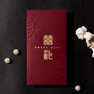 2026 Custom New Year Long Chinese-style Cotton Modern Gilded Zodiac Peony Pattern Red Packet for Lucky Money Envelope - Product Image 3