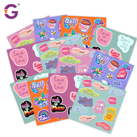 Autocollants personnalisés en vinyle à faible MOQ, impression de logo, autocollants PVC mignons découpés à la forme pour la décoration, feuilles d'étiquettes autocollantes imperméables pour enfants