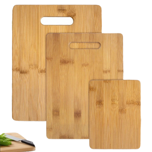 Planche à découper rectangulaire en bambou naturel pour la cuisine, petite taille, lavable au lave-vaisselle, design élégant, vente en gros - Product Image 1