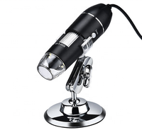 Caméra endoscopique numérique USB 1600X 8 LED, microscope 3-en-1 avec lentilles interchangeables, compatible avec les téléphones mobiles
