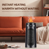 Chauffage domestique transfrontalier à chauffage rapide, petit radiateur électrique de chambre, chauffage solaire compact et économe en énergie, style flamme, 1500W 220V