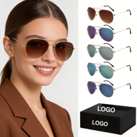 Nouvelles Lunettes de Soleil Polarisées en Métal pour Femmes, Protection UV400, Lunettes de Soleil Ovales en Métal de Haute Qualité pour Hommes, Idéales pour l'Usage Quotidien en Extérieur
