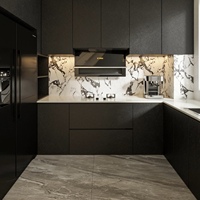 Meubles sur mesure pour appartement : Ensembles complets d'armoires de cuisine modulaires encastrables, prêts à assembler