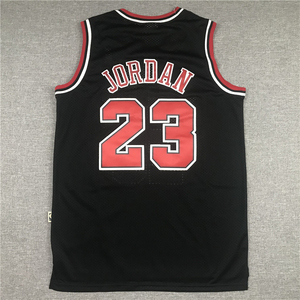2025 yeni stiller sıcak satış ve yüksek kaliteli basketbol erkek işlemeli dikişli kırmızı siyah Jersey #23 Michael Bull Jersey - Product Image 3
