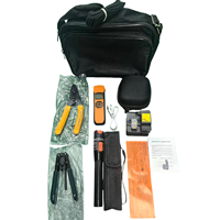 Kit d'outils pour câble de branchement FTTH avec mesureur de puissance optique, localisateur visuel de défauts, cisaille à fibre optique et dénudeur pour l'installation