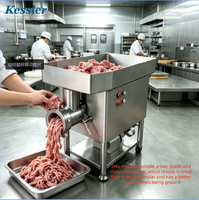 Hachoir à viande industriel haute performance en acier inoxydable, moteur de broyeur à saucisses, grande capacité, conception modulaire pour usage commercial alimentaire