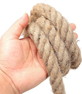 Corde torsadée en jute naturelle recyclée robuste, ficelle flexible biodégradable et écologique, diamètre 1-8 mm, pour jardinage, artisanat, <span class=keywords><strong>chat</strong></span> - Product Image 3