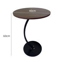 Table d'appoint en métal style nordique simple, table de chevet pour chambre à coucher, table basse en bois – Vente en gros usine