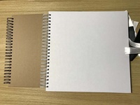 Album photo avec couverture en papier 8x8, blanc, spirale, album de mariage, album de scrapbooking avec fermeture à ruban