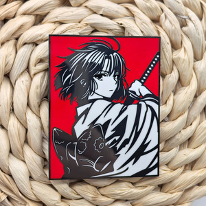 Spille in metallo smaltato lucido di alta qualità da 6 cm per i fan dell'anime The Garden Of Sinners Ryougi Shiki, ideali come regalo - Product Image 5