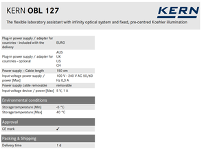 Balanza Veidt para Kern OBL 127 Binocular OBL 127 de Alta Precisión, Medición de hasta 0.01g para Trabajos de Laboratorio Precisos Pantalla Táctil - Product Image 3