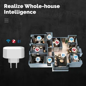 Hub Zigbee Prise EU <span class=keywords><strong>Moes</strong></span> Tuya Hub de Prise Intelligente <span class=keywords><strong>Passerelle</strong></span> EU Bluetooth BLE Mesh Multi-Mode Permet 100+ Sous-appareils Contrôle à Distance par Application - Product Image 6