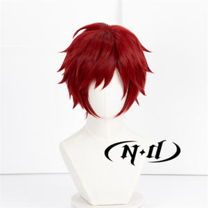 เอ็นดี <span class=keywords><strong>กา</strong></span><span class=keywords><strong>อาระ</strong></span>อะนิเมะคอสเพลย์วิกผมสั้นสีแดง-เส้นใยสังเคราะห์ทนความร้อนสูงผมทนความร้อนไร้เชือกผูกสีน้ำตาลอ่อนสำหรับคอมมิคคอน - Product Image 3