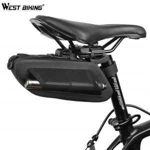 Bolsa de Sillín de Bicicleta Impermeable con Diseño de Hebilla, Resistente a Arañazos, Reflectante, para Montar en la Parte Trasera de la Bicicleta - Product Image 3