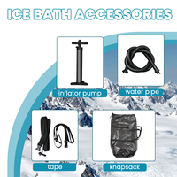 Bain froid portable de luxe pour l'extérieur, en PVC, baignoire à glace noire, thérapie par l'eau, baignoire gonflable, conception Drop Stitch