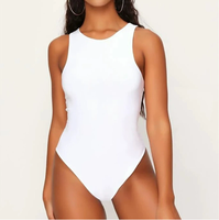 Nouvelle Combinaison Jumper Été Automne Femme Décontractée Sexy Coupe Ajustée Plage Bodysuit Marque Uni